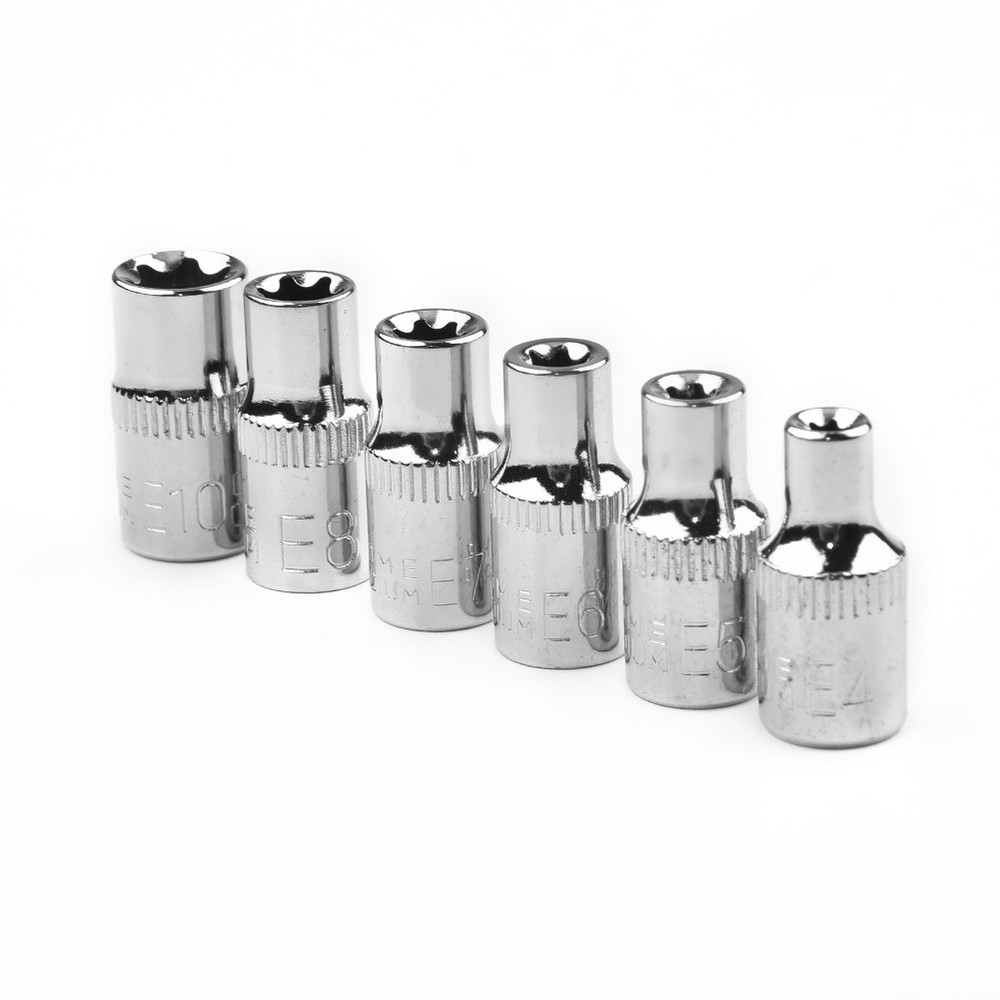 Supplies Drive Sockets Star Silver Steel E4 E5 E6 E7 E8 E10 6pcs High quality