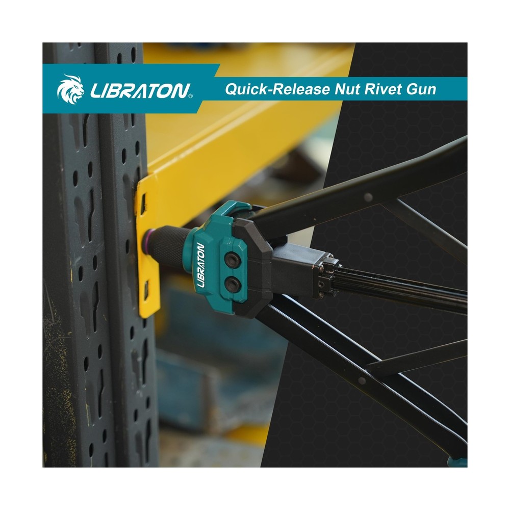 LIBRATON Rivet Nut Tool, 16" Rivnut Tool Kit, Hand Rivet Nut Tool kit with 11...