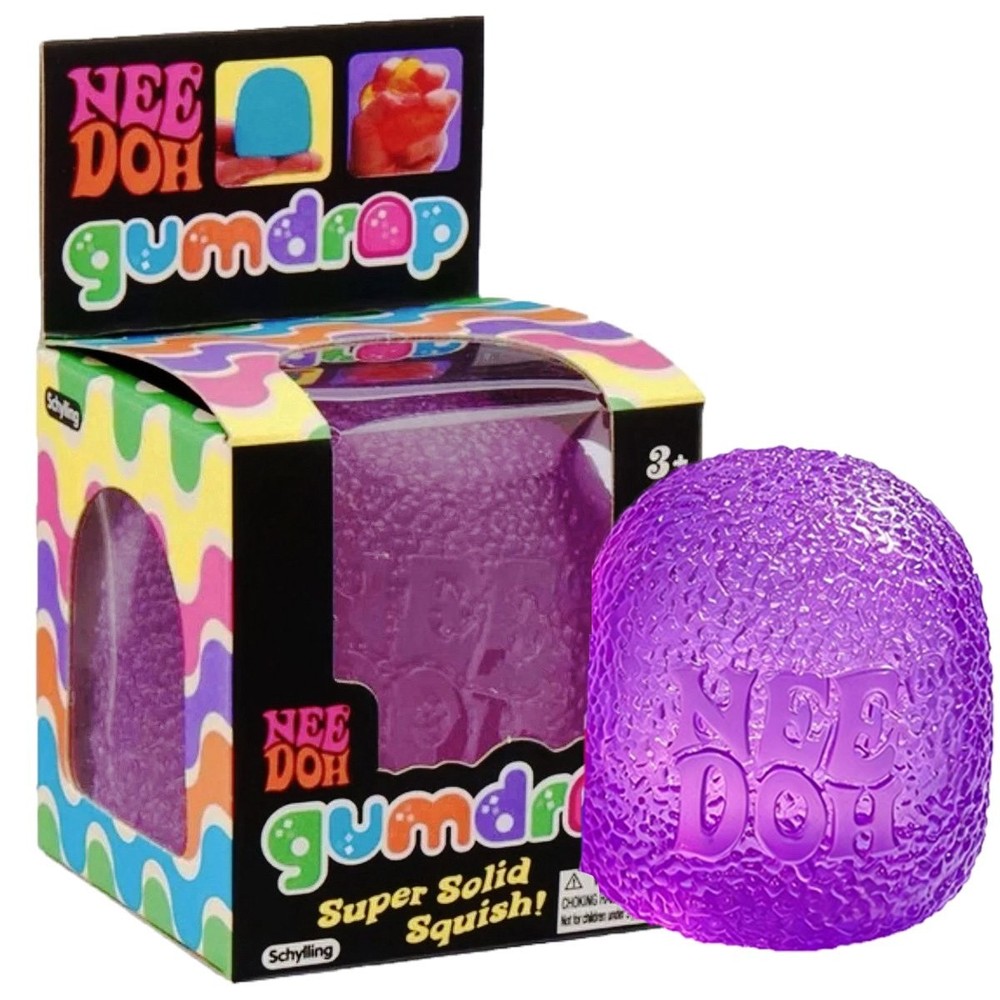Nee Doh Gumdrop Super Solid Squish Needoh Gum Drop purple CW