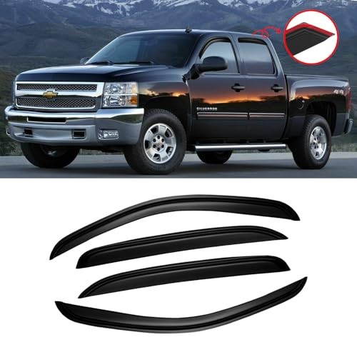 Window Visor for For 2007-2014 | Silverado/ Sierra | Crew Cab | Out-Channel