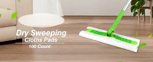 Dry Sweeping Cloths, 100 Count Mop Refill Compatible with Swiffer Sweeper - Disp