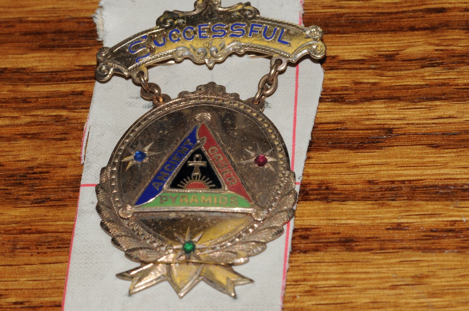 Successful Ancient Order Pyramids Fraternal Organization Pin Gold Filled 1903 *