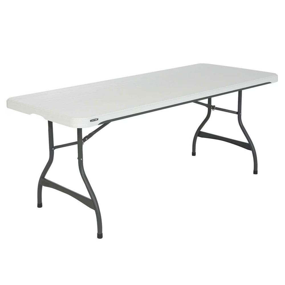 Lifetime 6' Commercial Grade Stacking Folding Table - White Granite