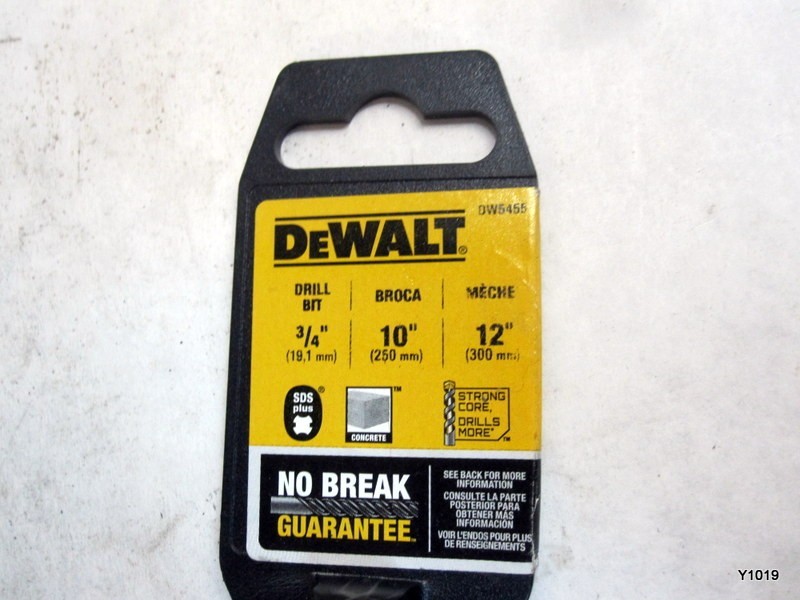 Dewalt DW5455 , 3/4" x 10" x 12" Hammer Drill Bit, SDS-Plus