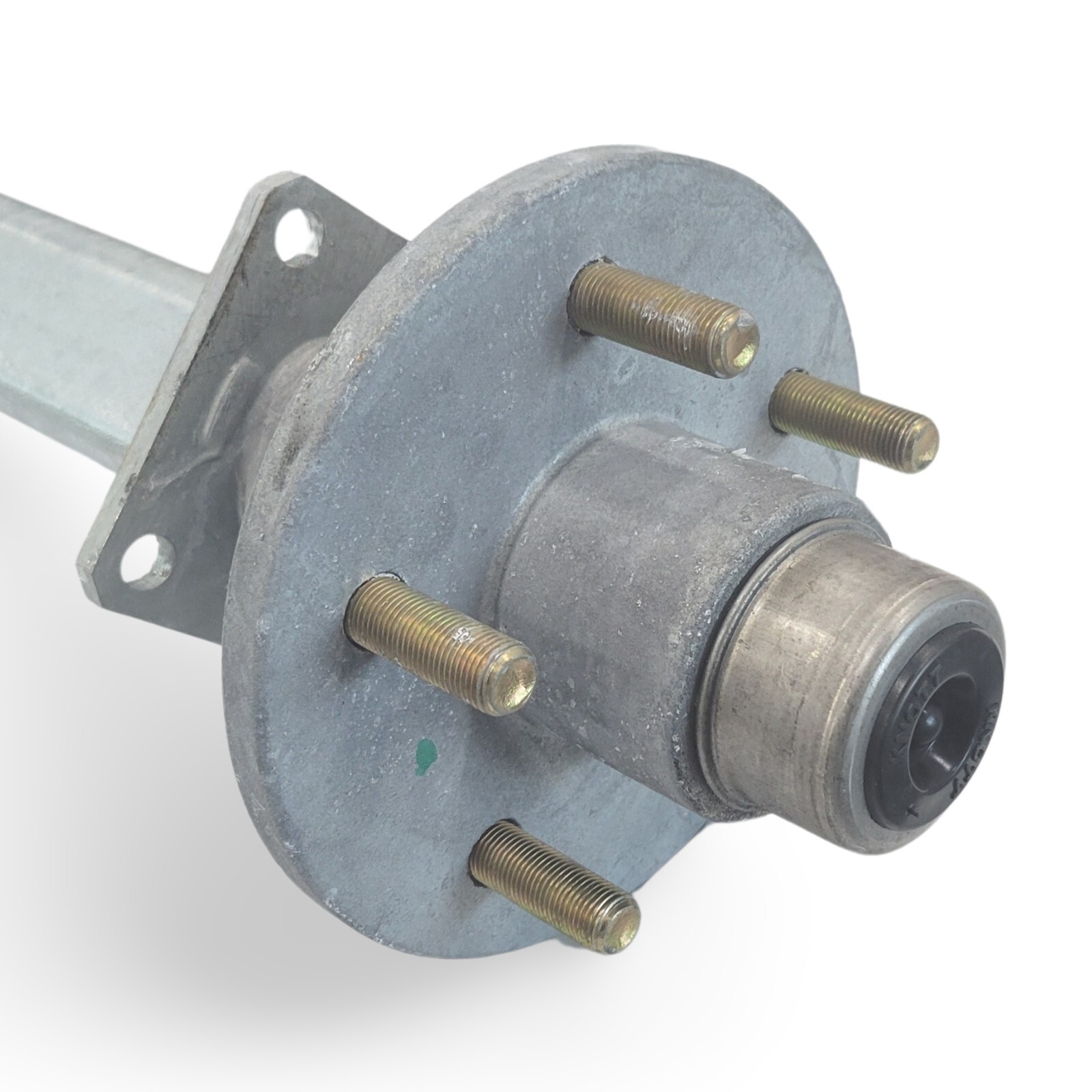 Knott 3500lb V-Bend 85.5 in Hub Face Galvanized Trailer Axle w/ 5 Lug Idler Hubs