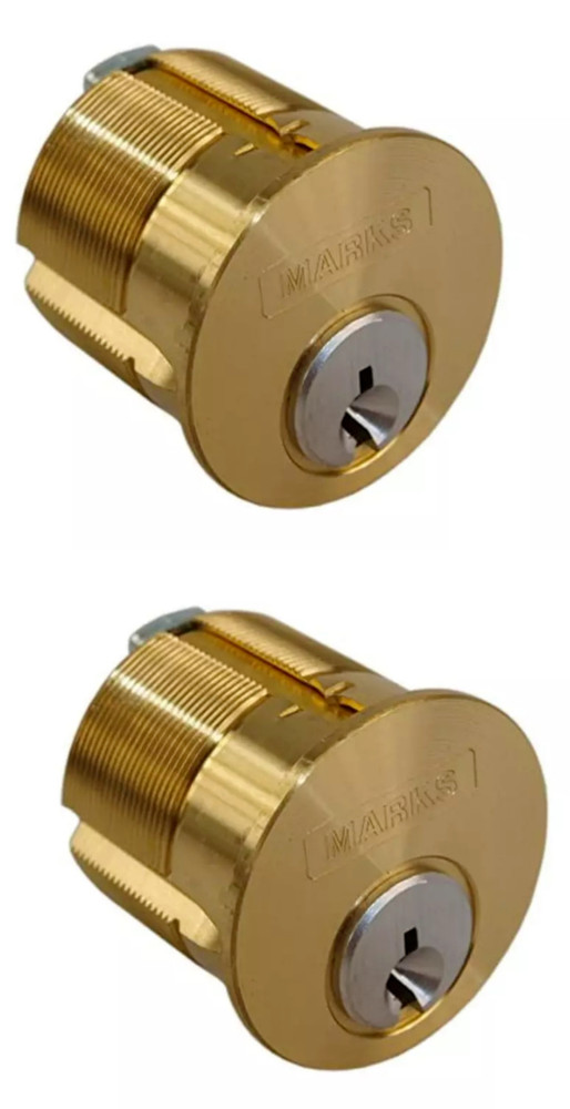 (2 Pack) Marks Metro #2161 Solid 1-1/8" Mortise Cylinder