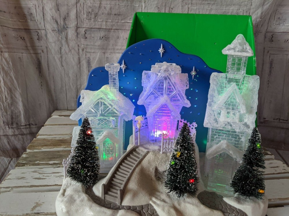 Home elements village Xmas LED scene decor lights