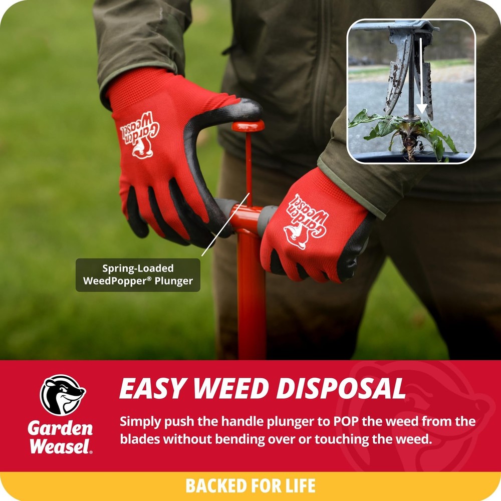 Garden Weasel WeedPopper Step & Twist - Long Handle | Easy Weeding and Puller...