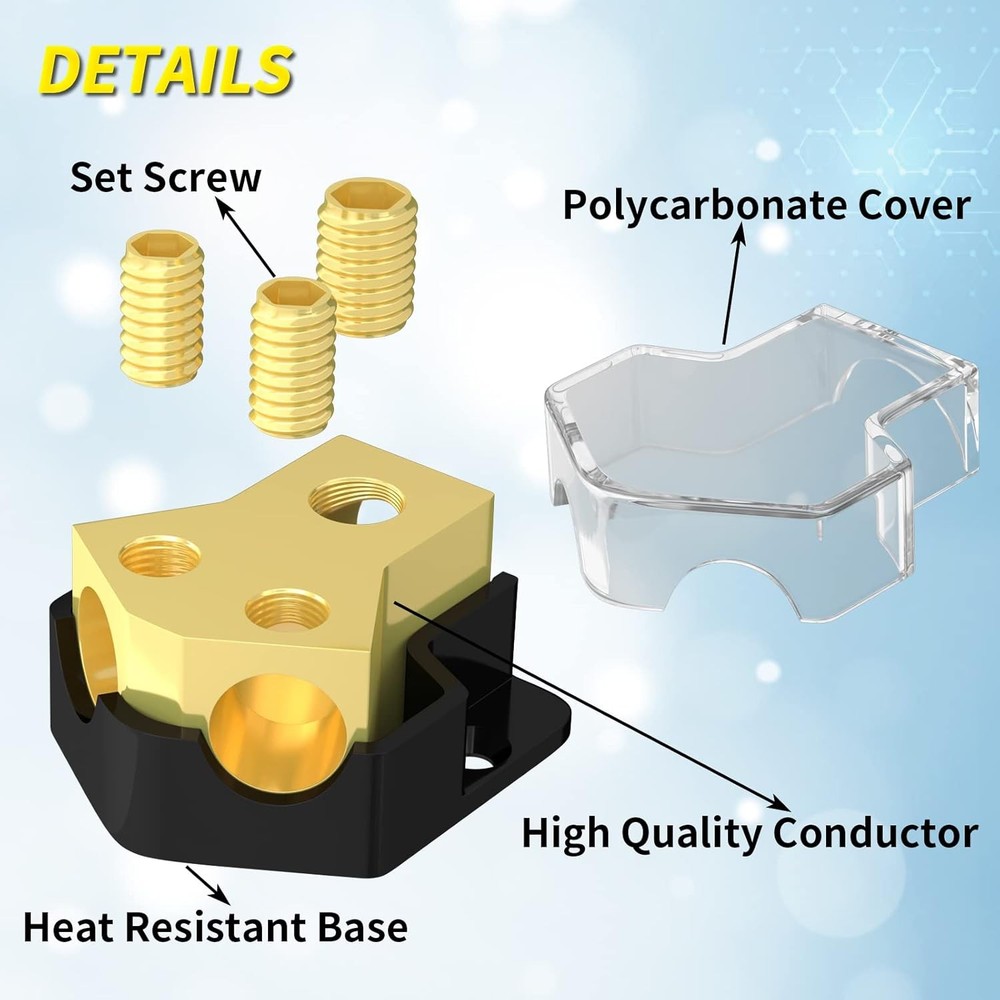 Car Audio Power and Ground Distribution Block