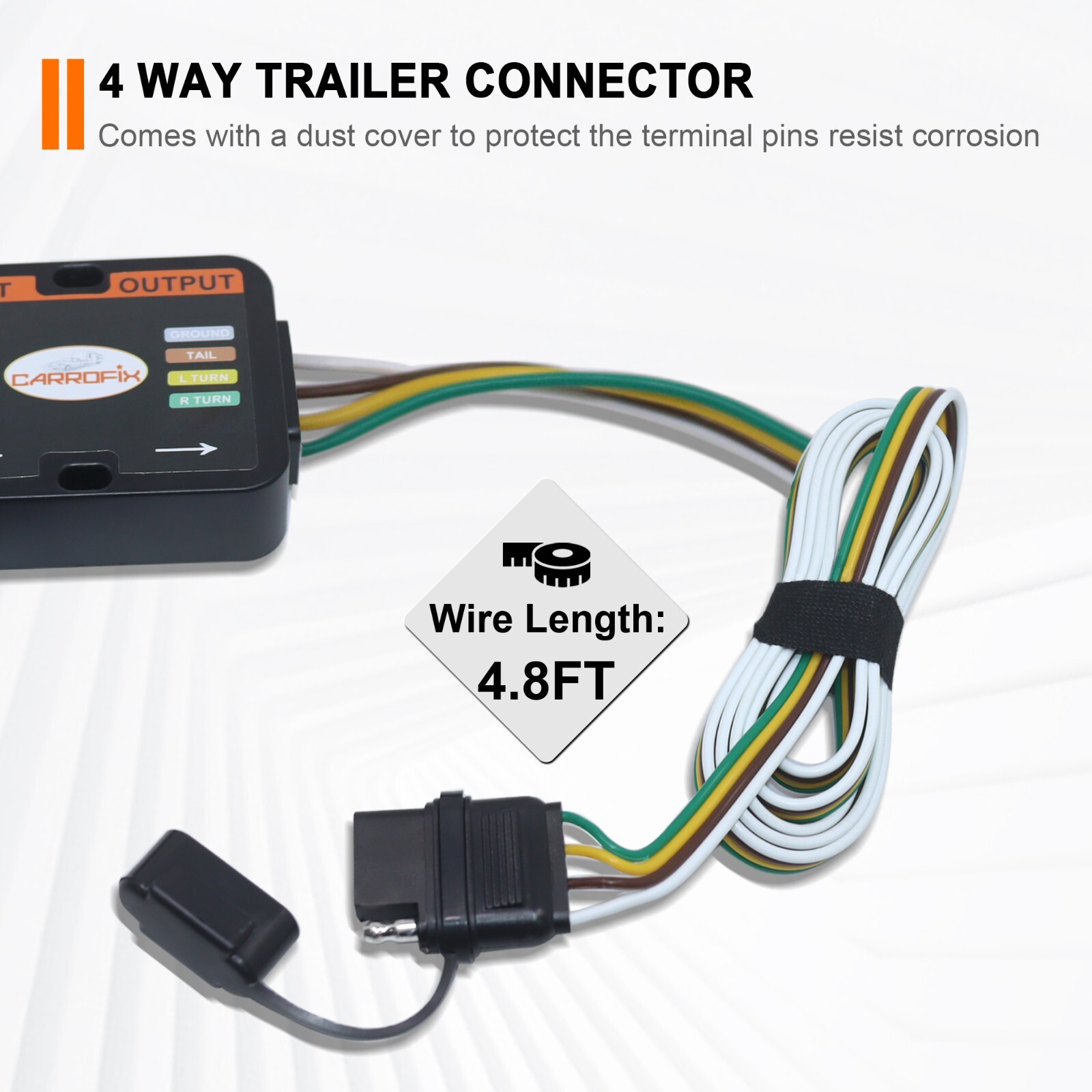 For Jeep Cherokee 2014-2018 4 Way Flat Trailer Tow Harness Custom Fit Connector