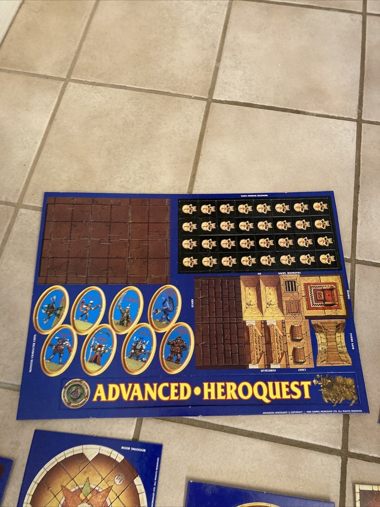 Advanced Heroquest Boardgame RPG Games Workshop 1990 (Mostly Complete) READ