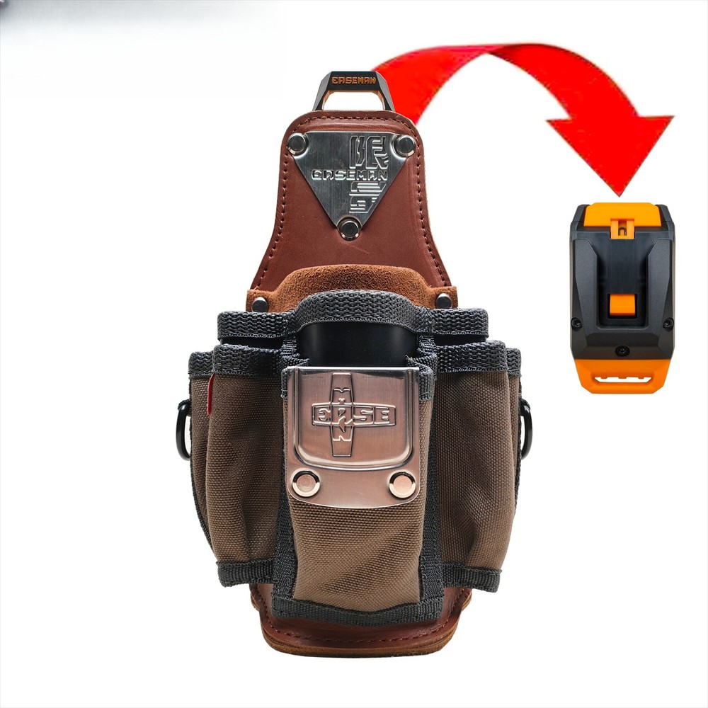 Compact Tool Pouch with Leather Pocket Pad