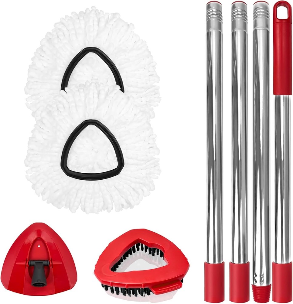 Spin Mop Replacement Set for O-Ceda EasyWring 1-Tank System, Includes 2 Mop H...
