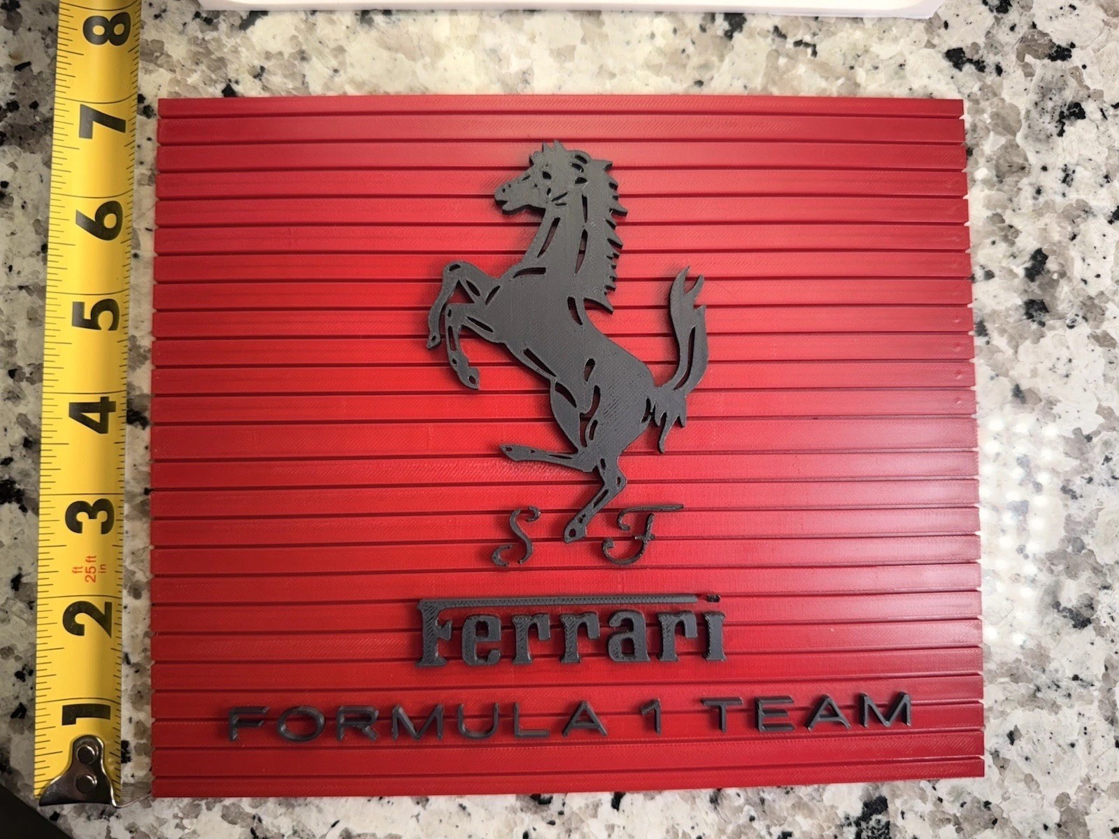 Ferrari F1 Scuderia Team Logo Wall Art Sign Decor For F1 Collector Fan Gift