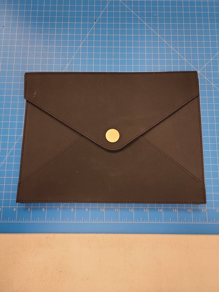 realspace Black Document Pouch Envelope Style Snap Closure 12.5x9.5 Office