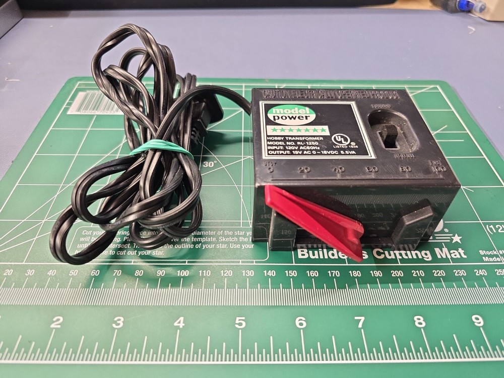 Model Power HO Train Transformer RL-1250 with Forward-Reverse Direction Control