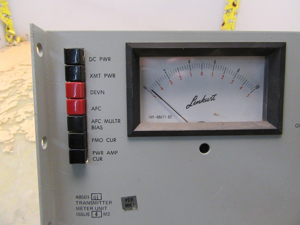 vintage lenkurt 48501-01 transmitter meter unit issue 4 m2 [2*V-9]