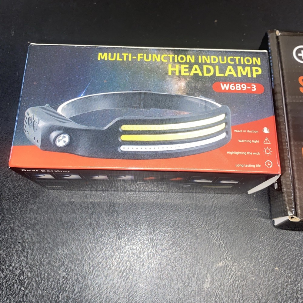 Multi Function Induction Headlamp W689-3 LED, Supergloves LED light-New In Box