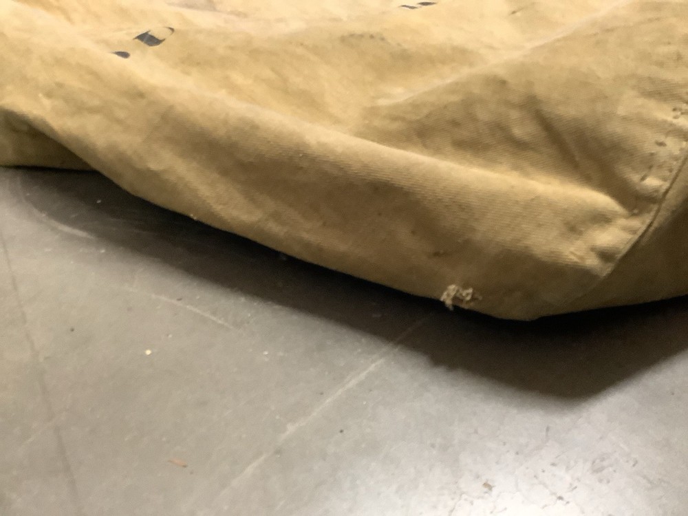 ORIGINAL WWII US ARMY INFANTRY BARRACKS LAUNDRY CARRY BAG- KHAKI, NAMED