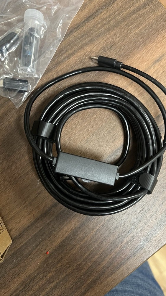 ENDOSCOPE CAMERA WITH LIGHT 16.4FT SEMI-RIGID CABLE WATERPROOF BORESCOPE SNAKE