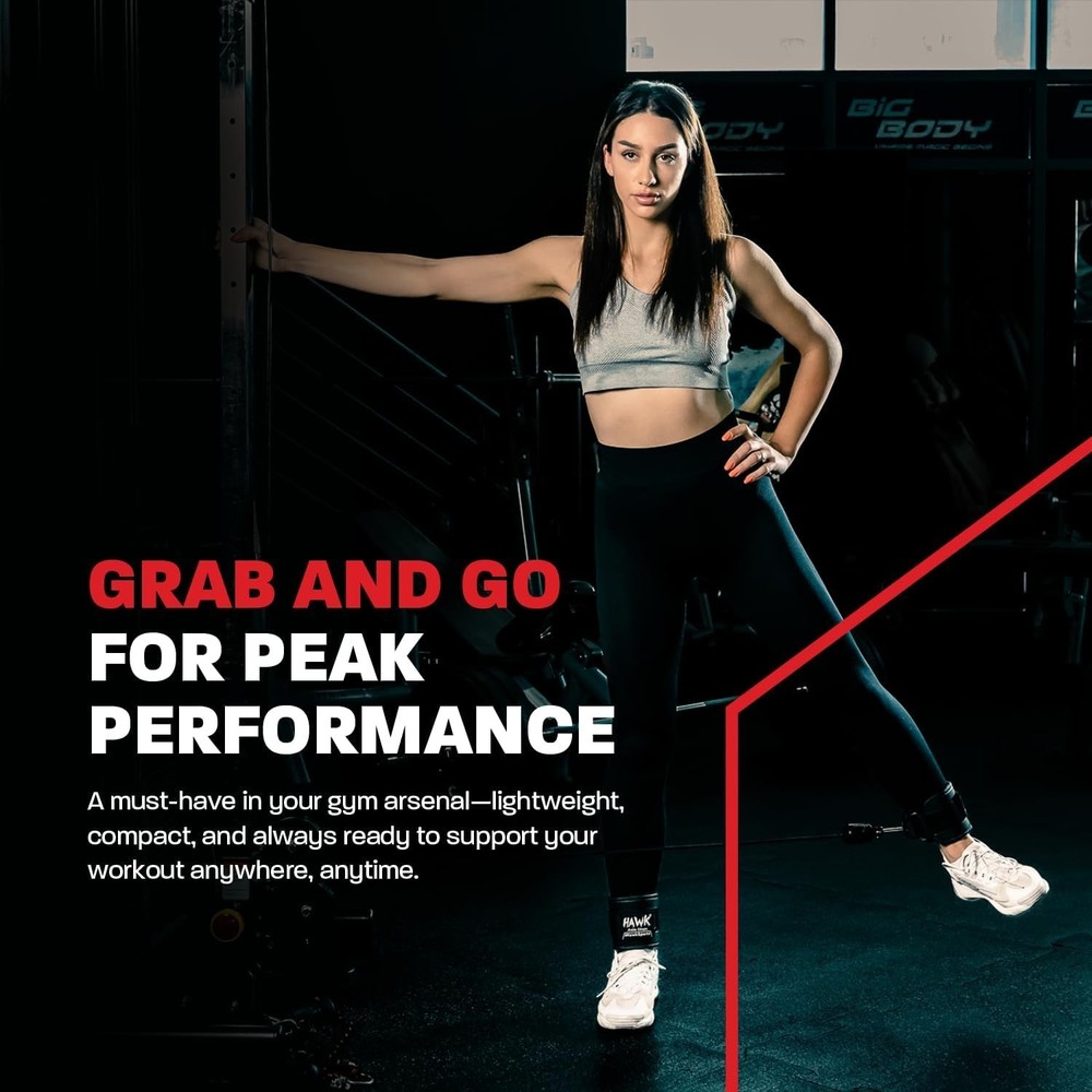 Durable Ergonomic Ankle Straps for Strength Training - Maximum Support & Comfort