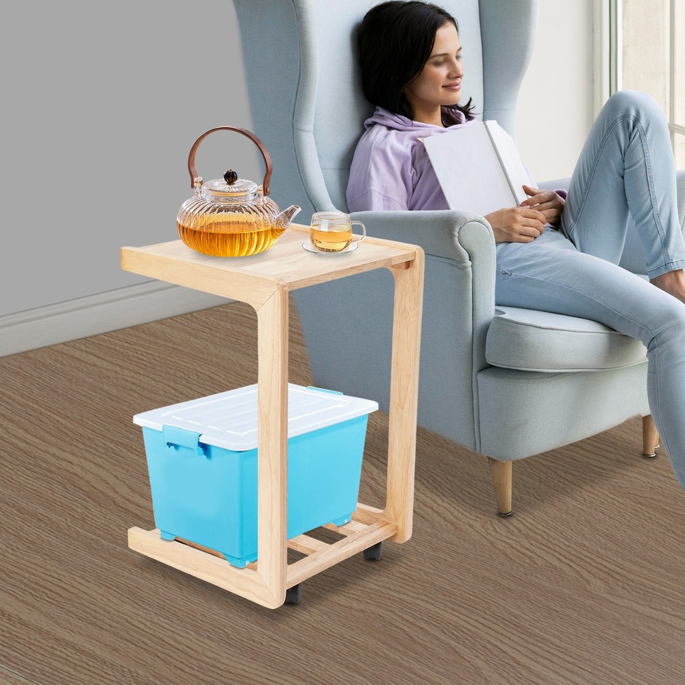 C-shaped End Table Small Side Table Movable End Table