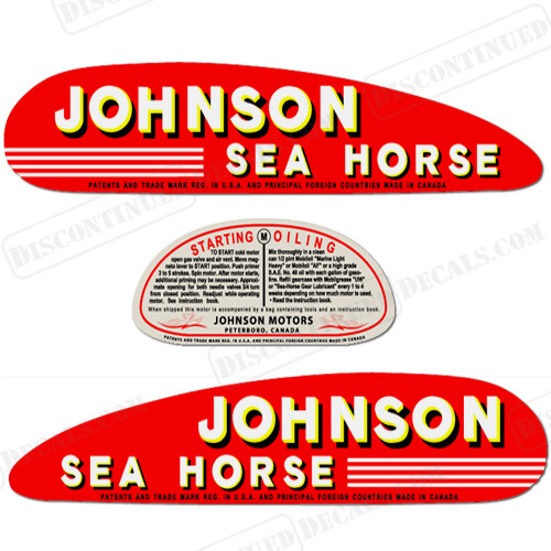 Fits Johnson 1942 5hp Decals