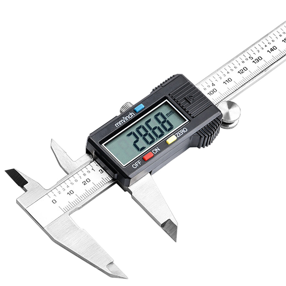 Steel 6-Inch Digital Caliper with Extra-Large LCD Screen with Battery and Case