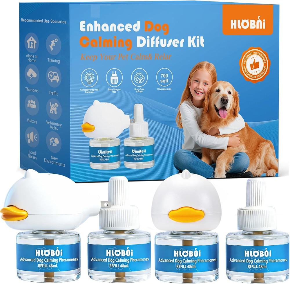 Dog Calming Diffuser – 2-Pack Dog Pheromone Calming Diffuser Kit for Stress, Anx