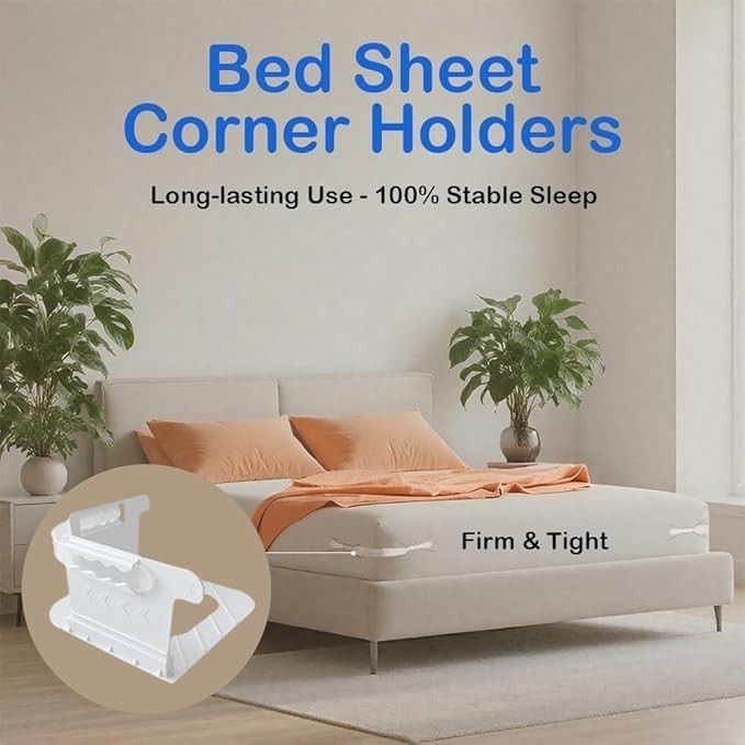 Lock Sheet Holders 4 Pack Bed Sheet Holder - New