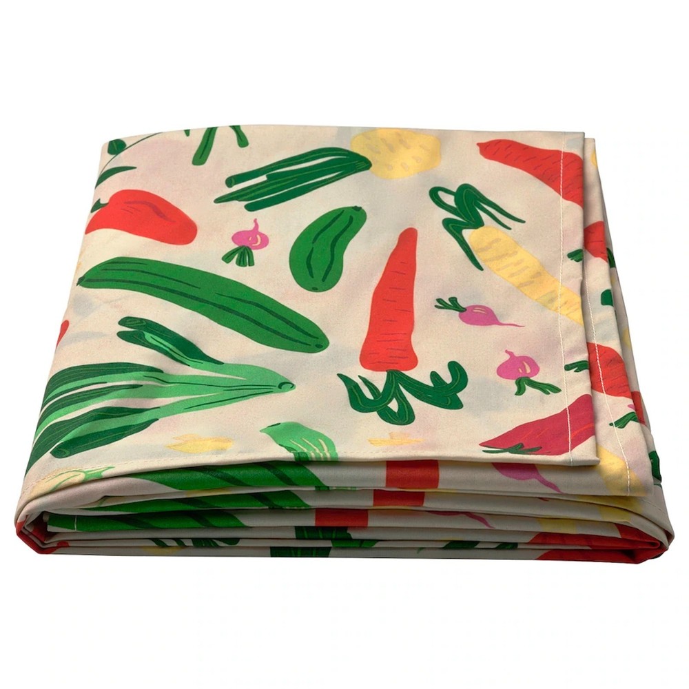 IKEA TABBERAS Tablecloth, Wipeable Patterned/Multicolor, 57" x 94" New
