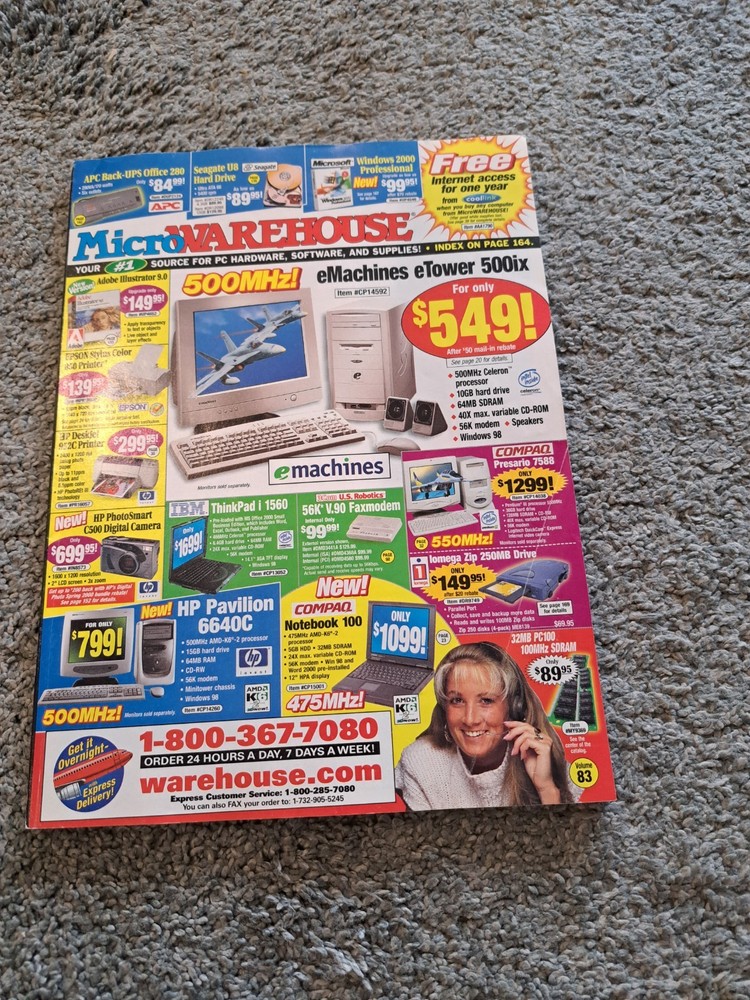 Vintage Microwarehouse PC Computer Catalog Hardware Software Volume 83