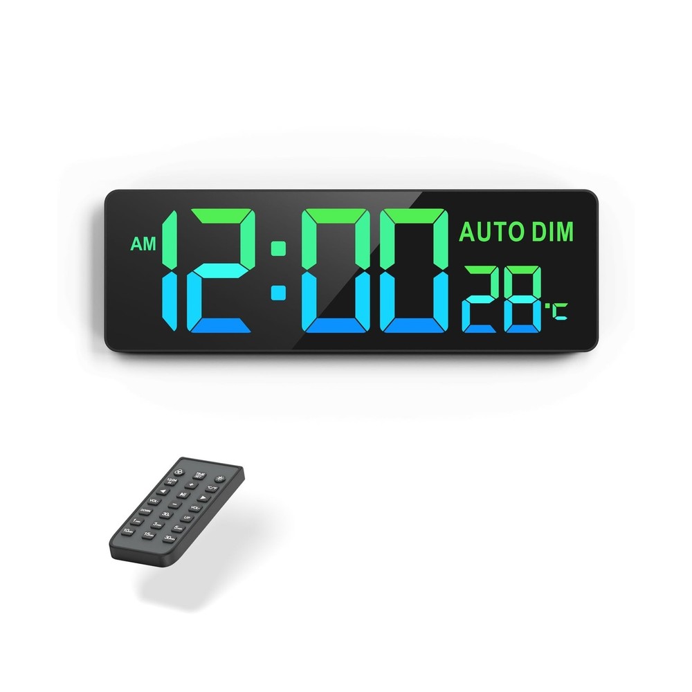 REACHER 16.5" Large Digital Wall Timer Clock with Countdown Timer, Auto Dimme...