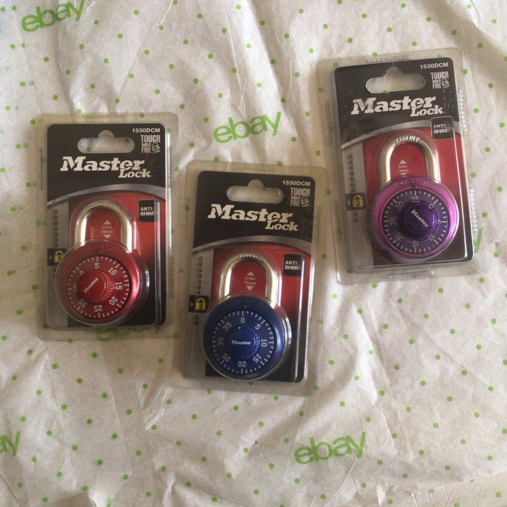 Combination Padlocks Master Lock - 3 Locks NEW SEALED