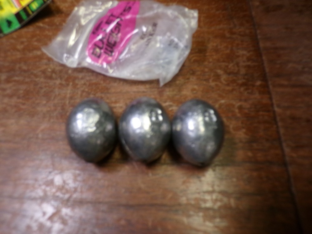 BULLET WEIGHTS 6OZ SINKER 3 PACK NEW OLD STOCK