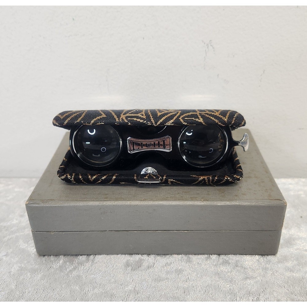 Vintage Licht Folding Black & Gold Opera Binoculars