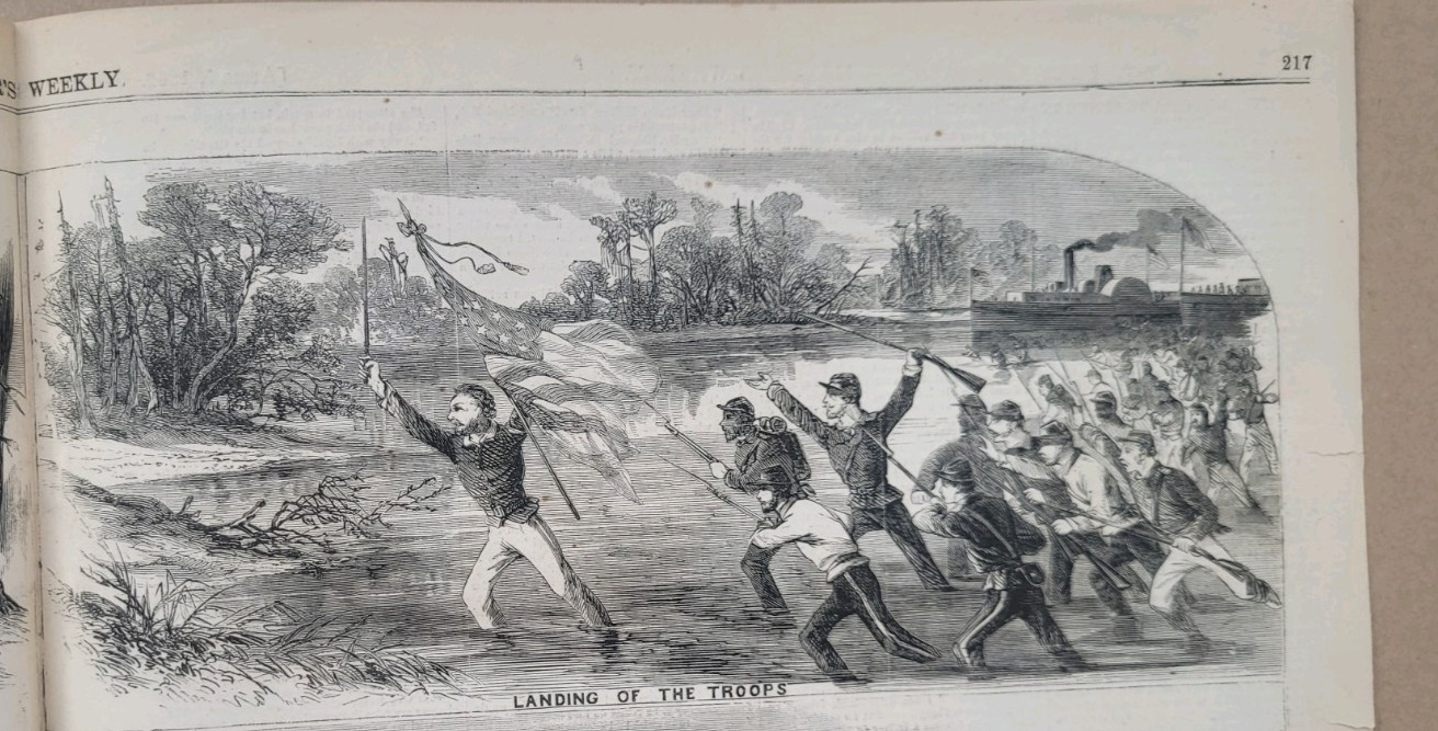 The Burnside Expedition - The Storming of Fort Thompson at Newbern NC 1862 print