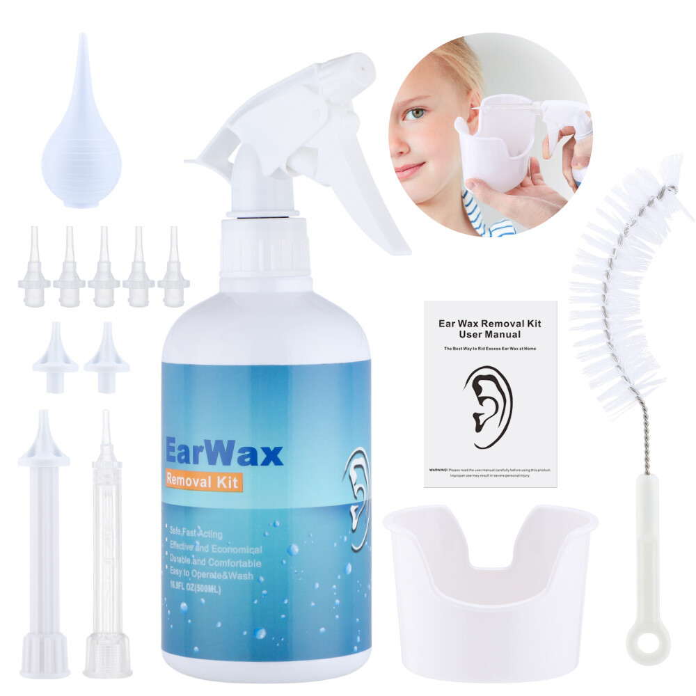 Ear Wax Removal Tool Kit Earwax Remover Irrigation Cleaner Bottle Flush System