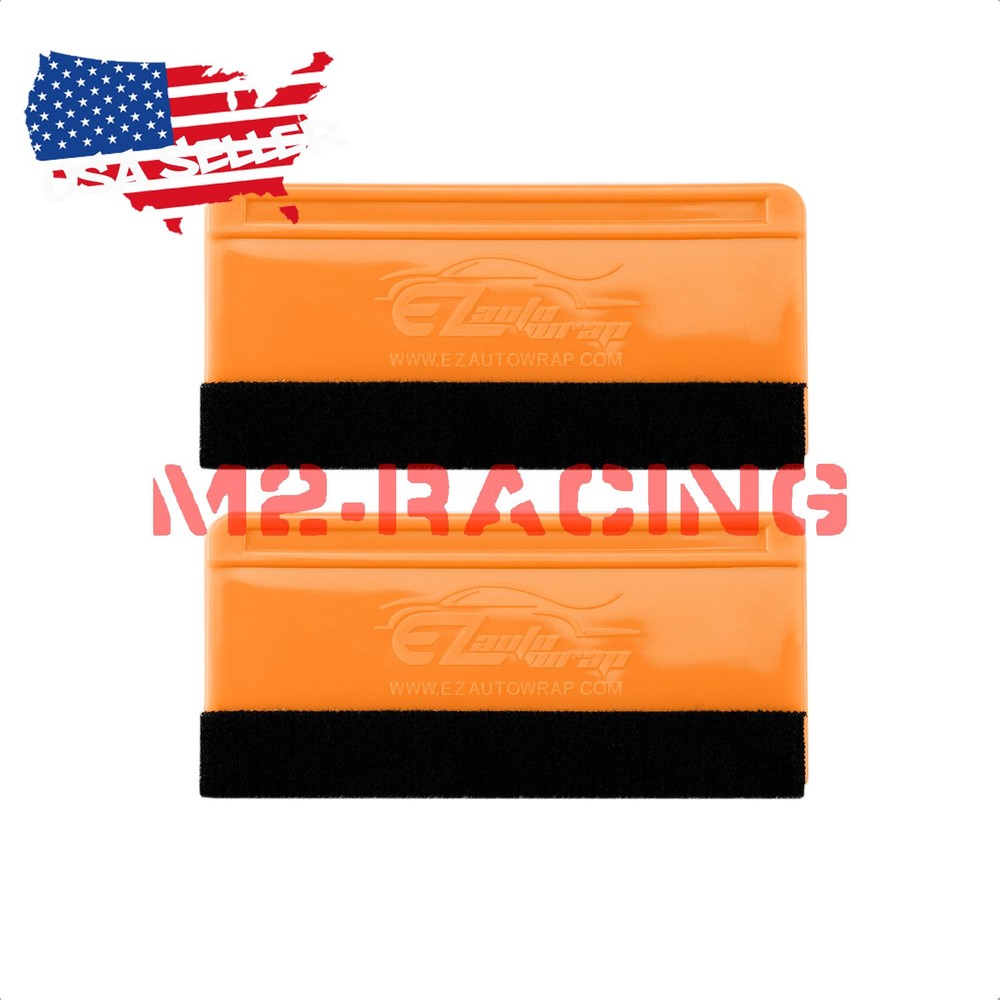 2x Mini Felt Edge Squeegee Scraper Vinyl Wrap Decal Sticker Application Car Tool