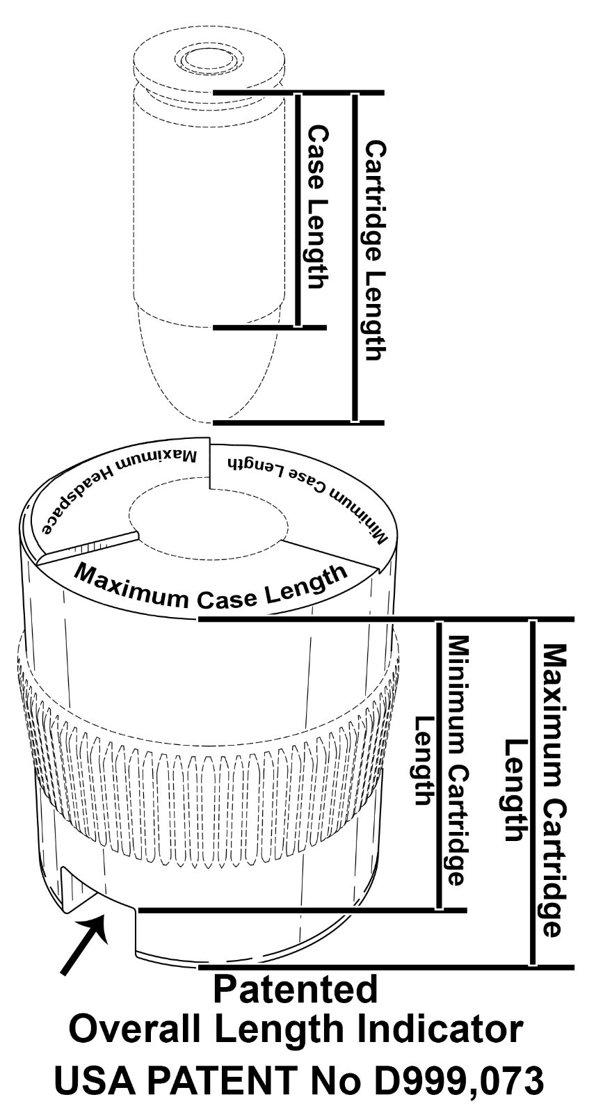 357 Sig Case & Ammunition Gauge PATENTED - To Check Reloads & Ammo - Free Ship!