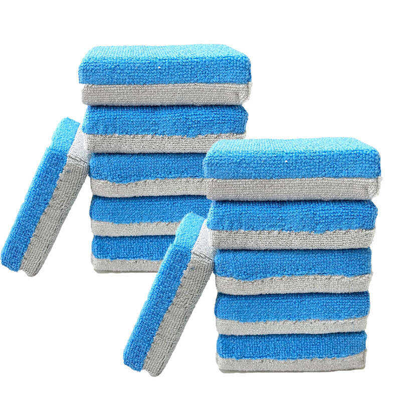 12-Pack Microfiber Ceramic Applicator Pads with Protective Repellent Lining