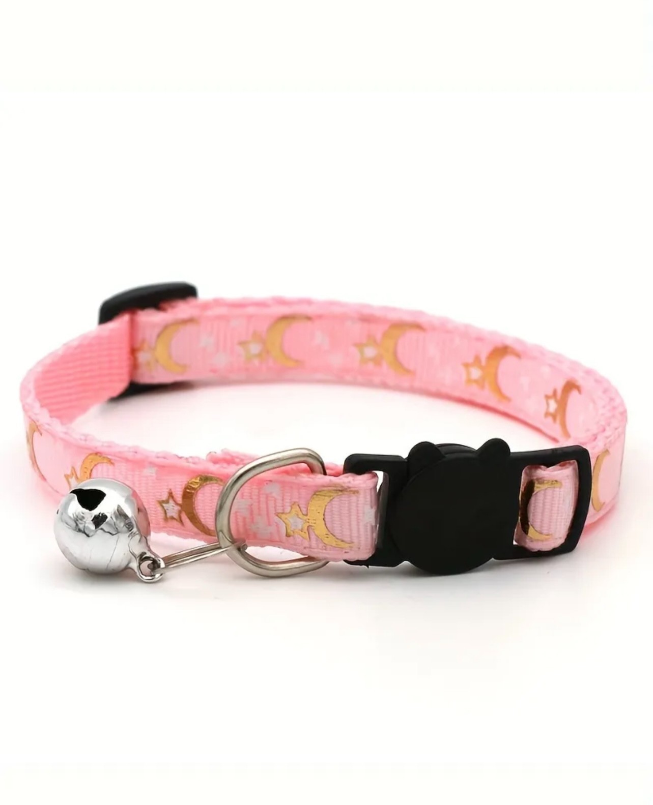2 Cat Collars, Breakaway W/bells, 8 Colors, Moons and Stars, Adj size