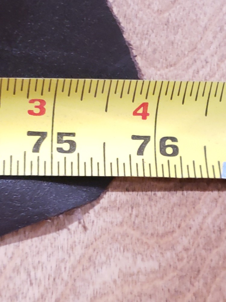 Dark Brown Thick Leather Hide 43" x 76"