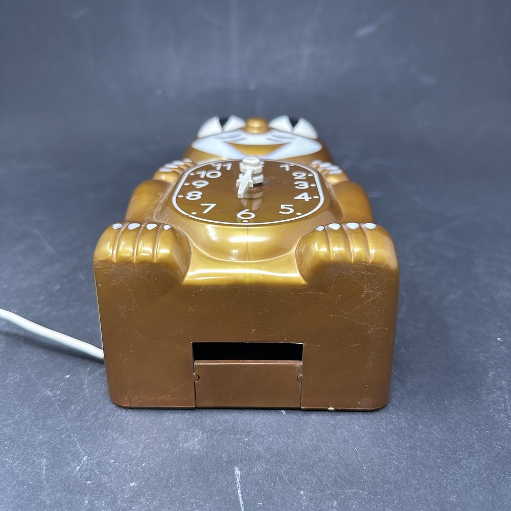 Kit-Cat Klock 1960's - Model D8 - Copper - Missing Tail - Works - Vintage - Read