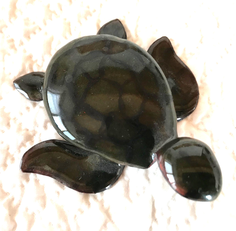 Enamel Signed Lallio Turtle