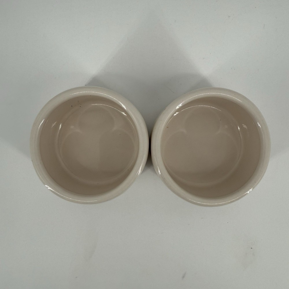 Rae Dunn Salt & Pepper Holder White Ceramic Stackable Cellars Set w/ Lid