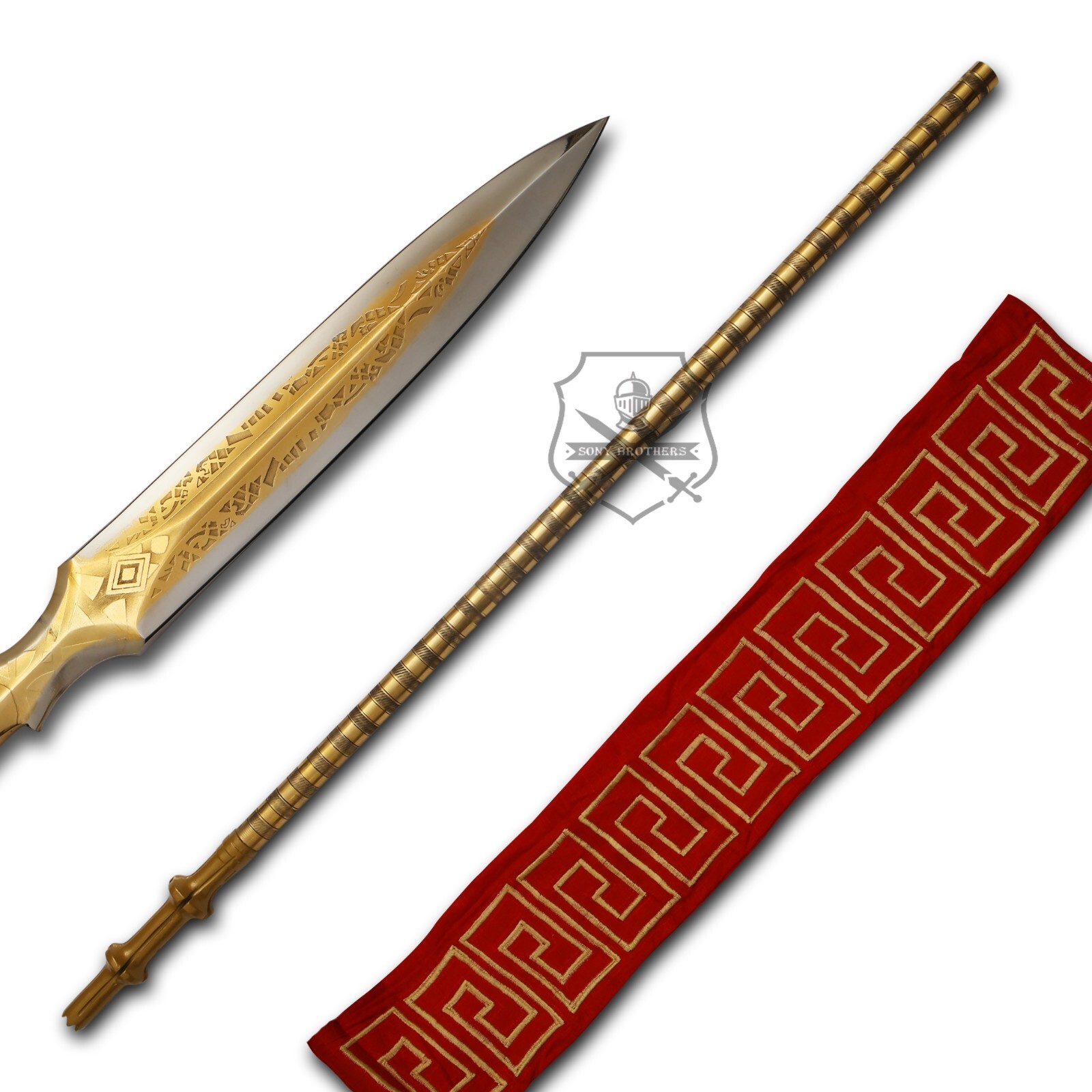 Leviathan God of War Ragnarok Draupnir Spear 21 Carat Gold Plated