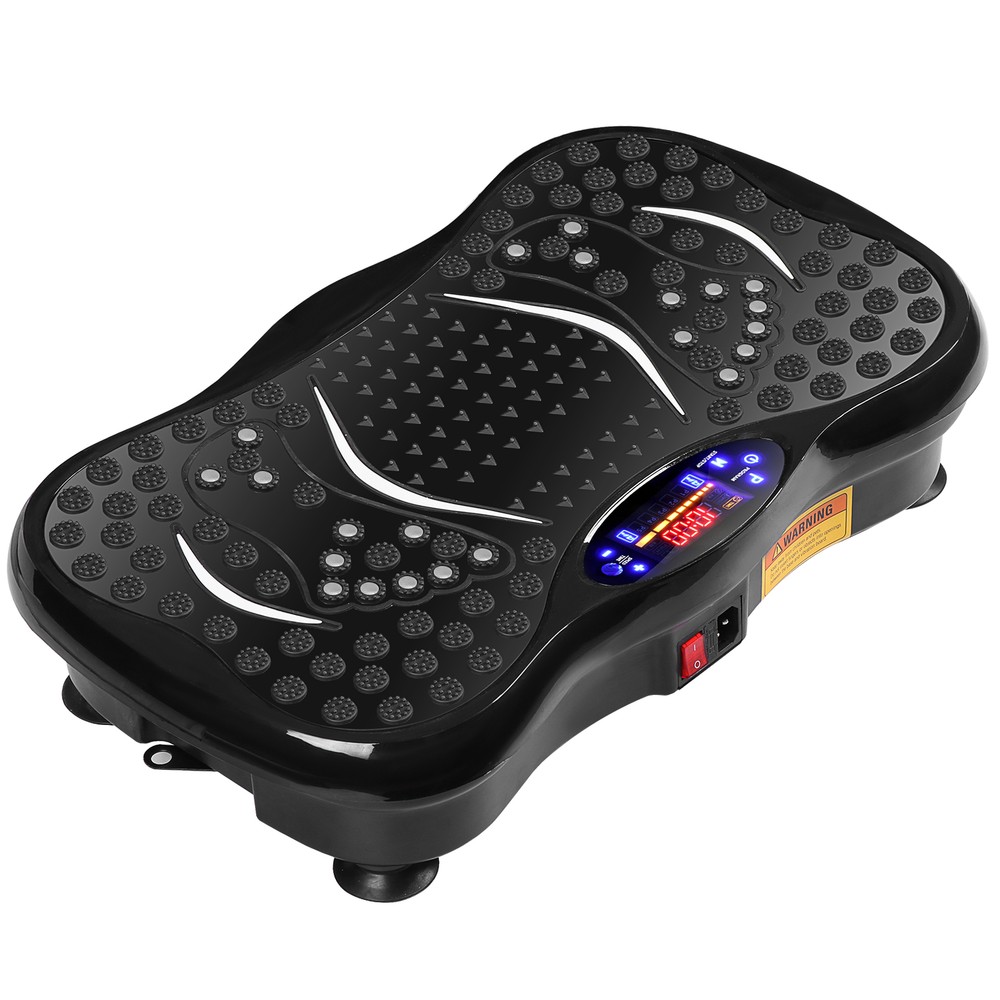 Vibration Plate Exercise Machine Shaking Whole Body Mini Workout Platform Black