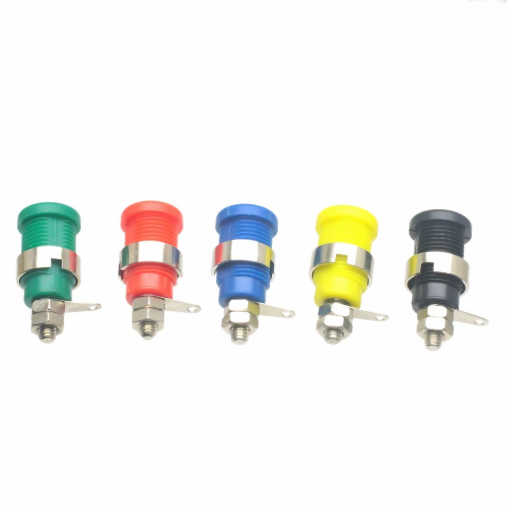 5pcs/set Connector 4mm Banana Binding Post socket Screw mount Oscilloscope test