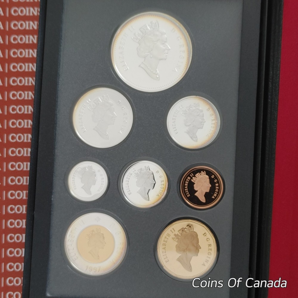 1997 Canada Silver Proof Set - Rainbow Toned Coins - Impressive! #coinsofcanada
